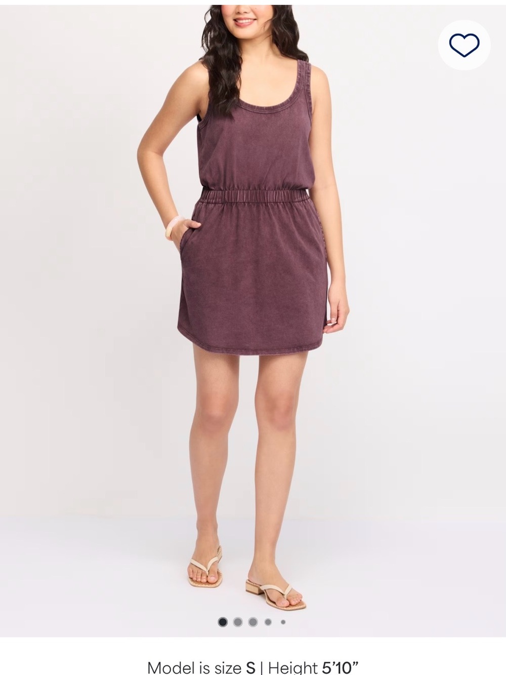 Sleeveless Mini Tank Dress in Plum